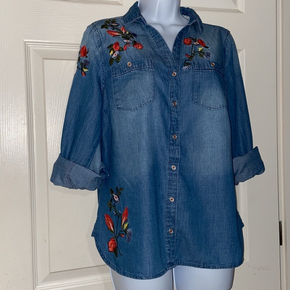 Vintage America Blues Cotton Shirt - Picture 6 of 9
